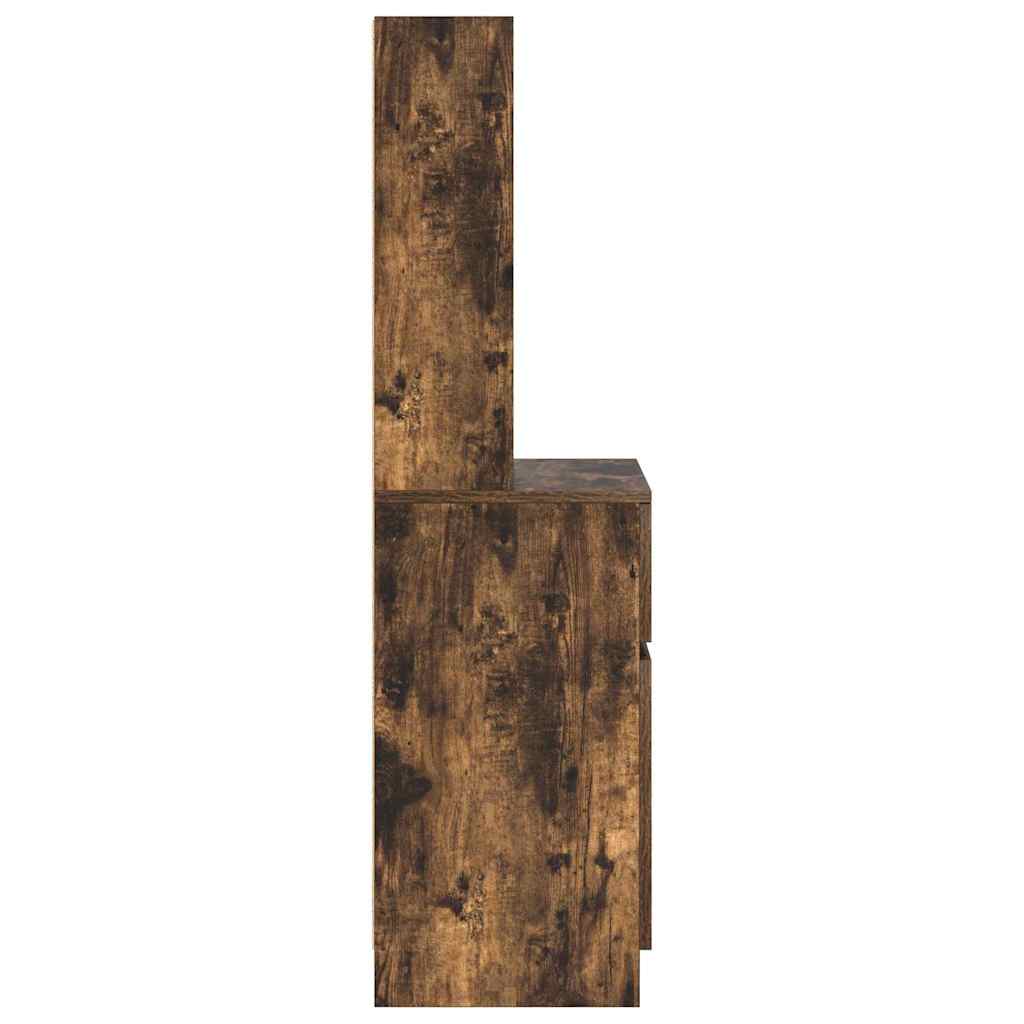 Table de chevet en chêne fumé 39x35x125 cm matériau bois