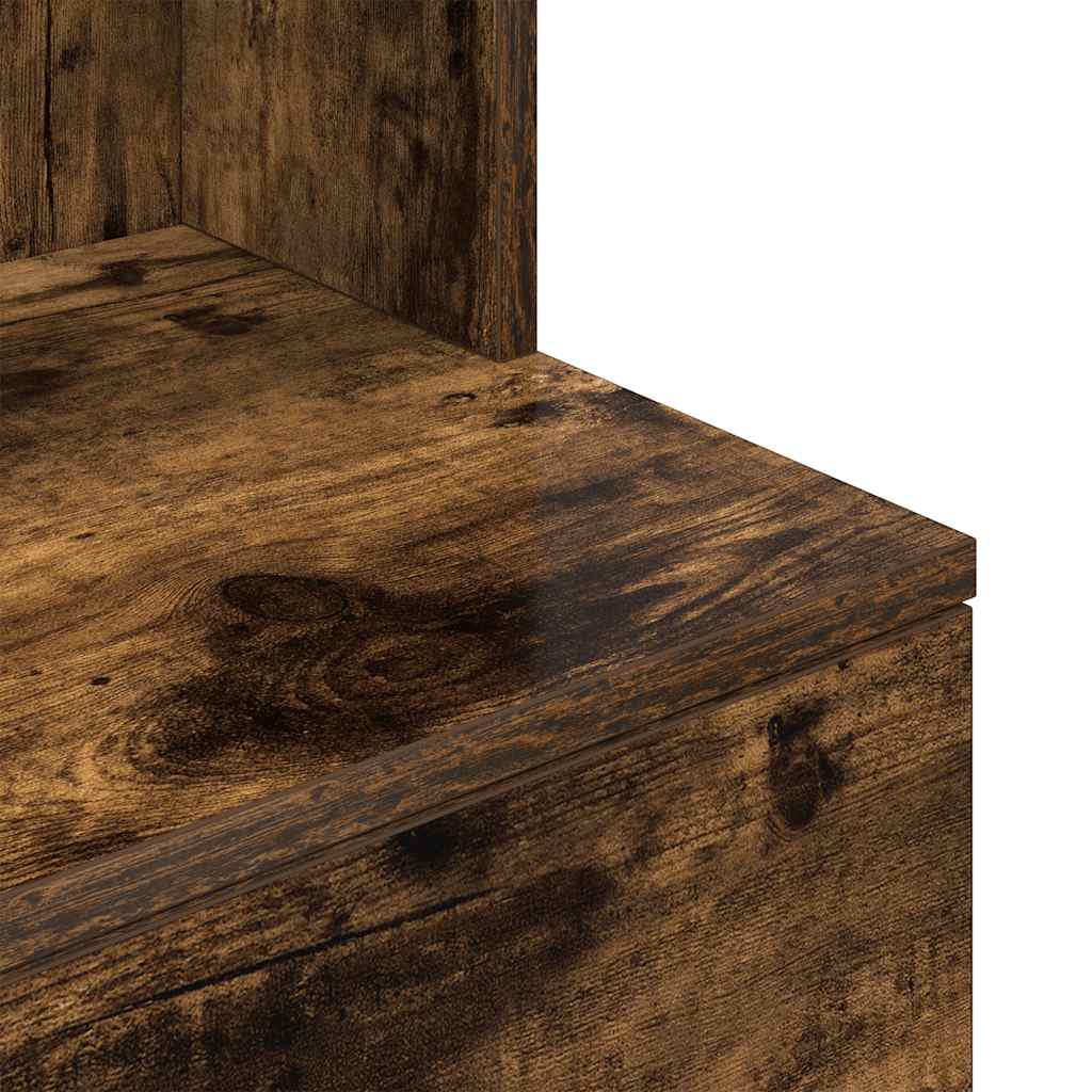 Table de chevet en chêne fumé 39x35x125 cm matériau bois