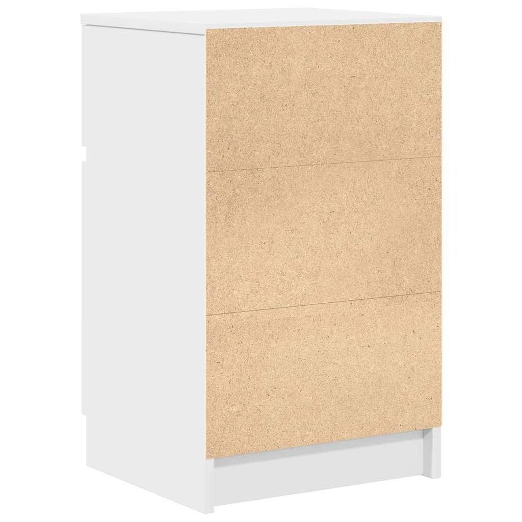 Tables de chevet, lot de 2, blanc, 39 x 35 x 65 cm, matériau à base de bois
