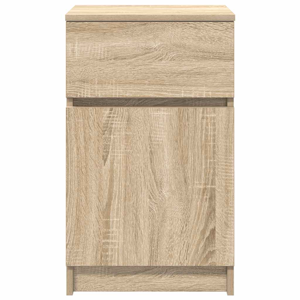 Tables de chevet, lot de 2, en chêne Sonoma, dimensions 39 x 35 x 65 cm.