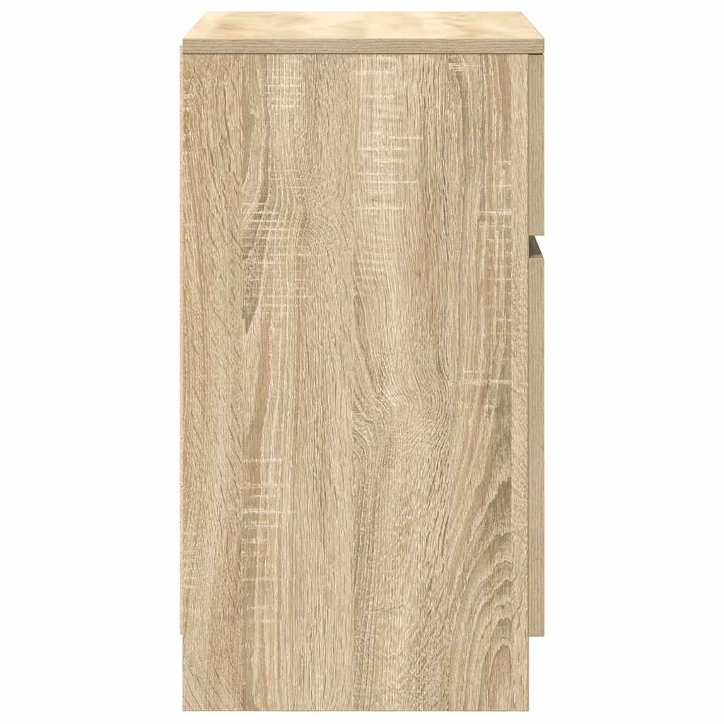 Tables de chevet, lot de 2, en chêne Sonoma, dimensions 39 x 35 x 65 cm.