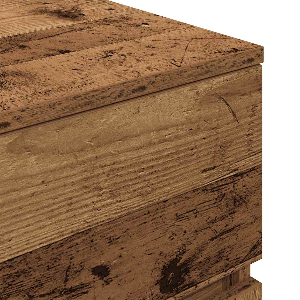 Nachttische 2 Stk. Altholz-Optik 39x35x65 cm Holzwerkstoff