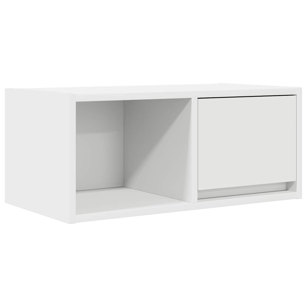 Meuble TV blanc 60x31x25,5 cm en matériau à base de bois