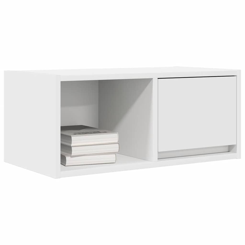 Meuble TV blanc 60x31x25,5 cm en matériau à base de bois