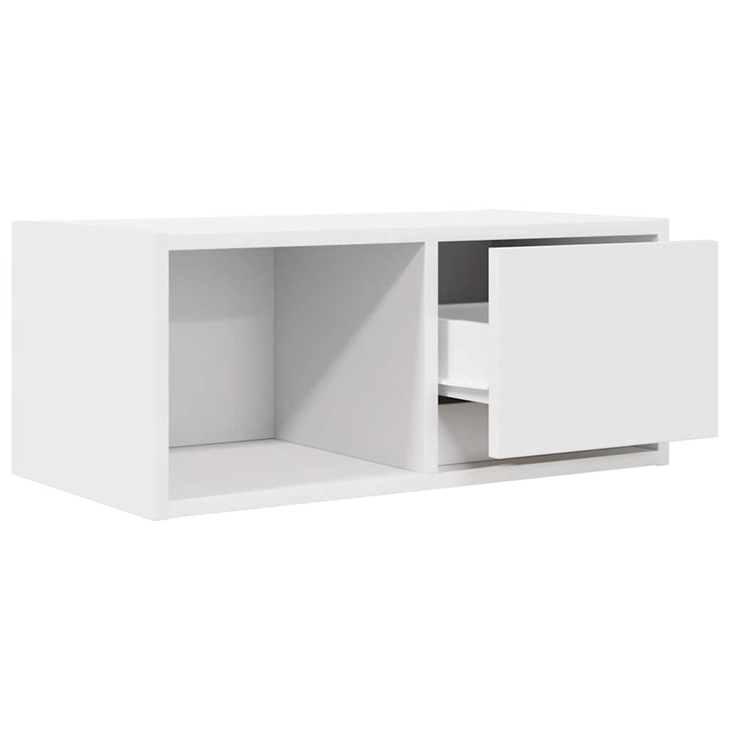Meuble TV blanc 60x31x25,5 cm en matériau à base de bois