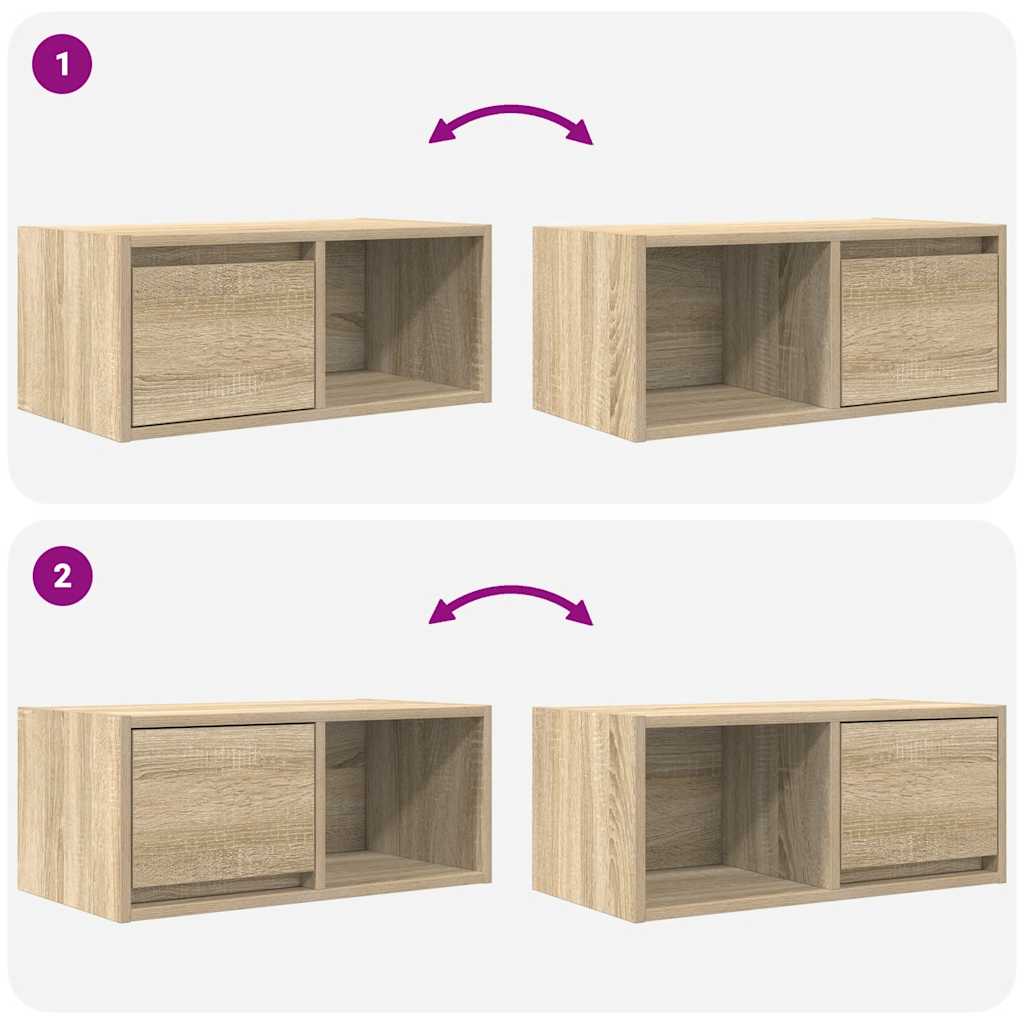 TV cabinets 2 pcs. Sonoma oak 60x31x25.5 cm wood material