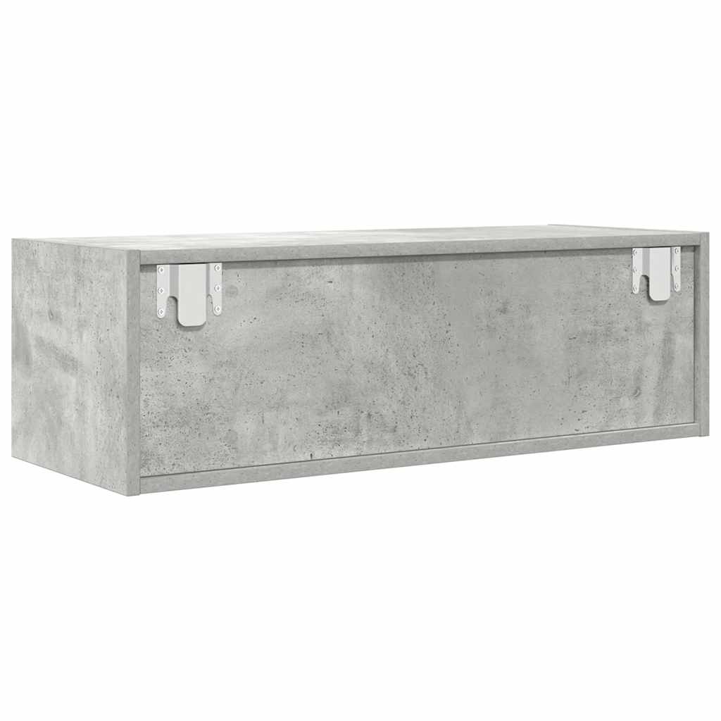 Meubles TV, lot de 2, gris béton, 80 x 31 x 25,5 cm, matériau à base de bois