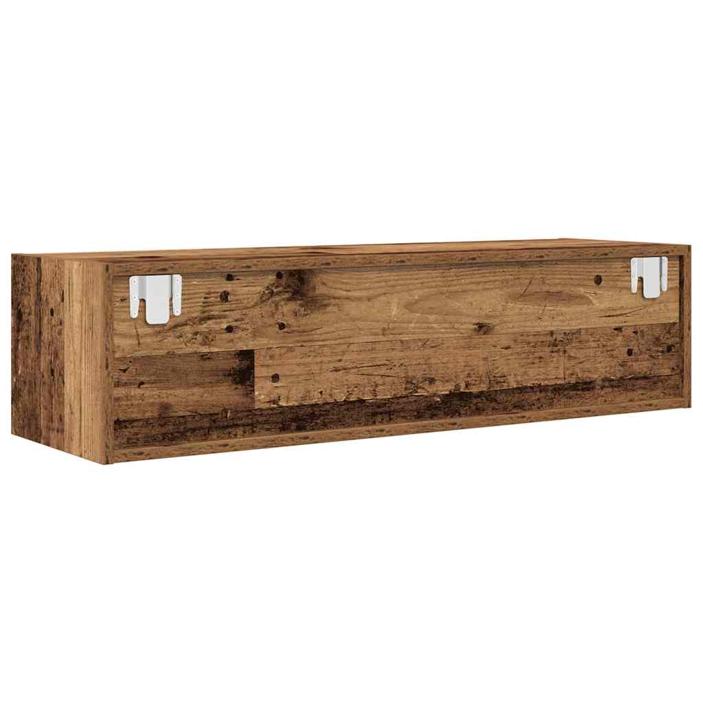 Meubles TV, lot de 2, aspect bois de récupération, 100 x 31 x 25,5 cm.