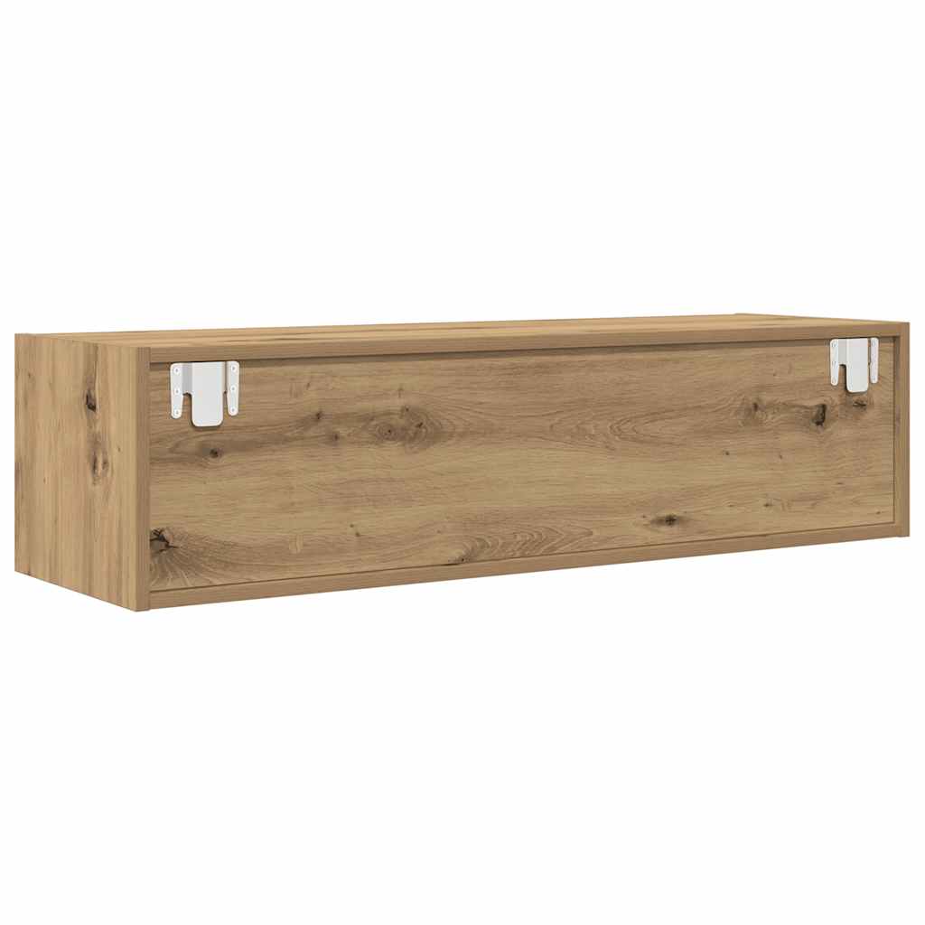 Meubles TV, lot de 2. Chêne artisanal, 100 x 31 x 25,5 cm.