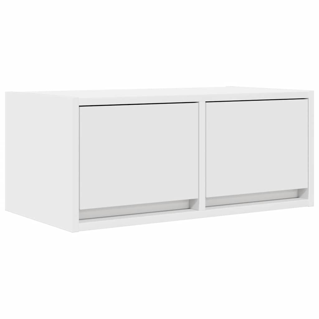 Meuble TV blanc 60x31x25,5 cm en matériau à base de bois