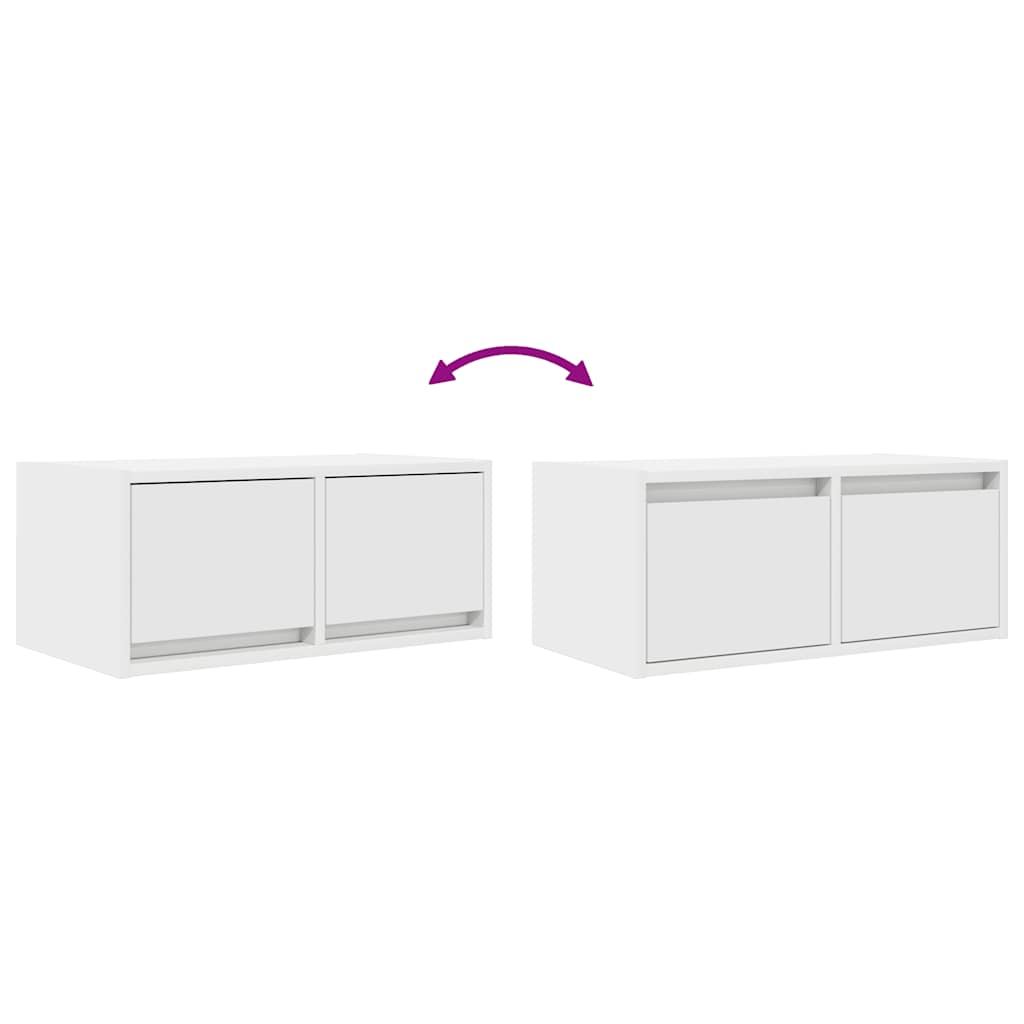 Meuble TV blanc 60x31x25,5 cm en matériau à base de bois