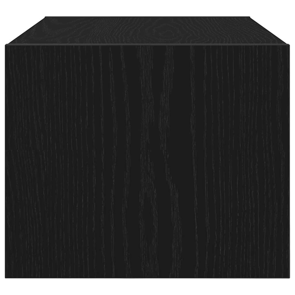 Meuble TV aspect chêne noir 60x31x25,5 cm matériau à base de bois