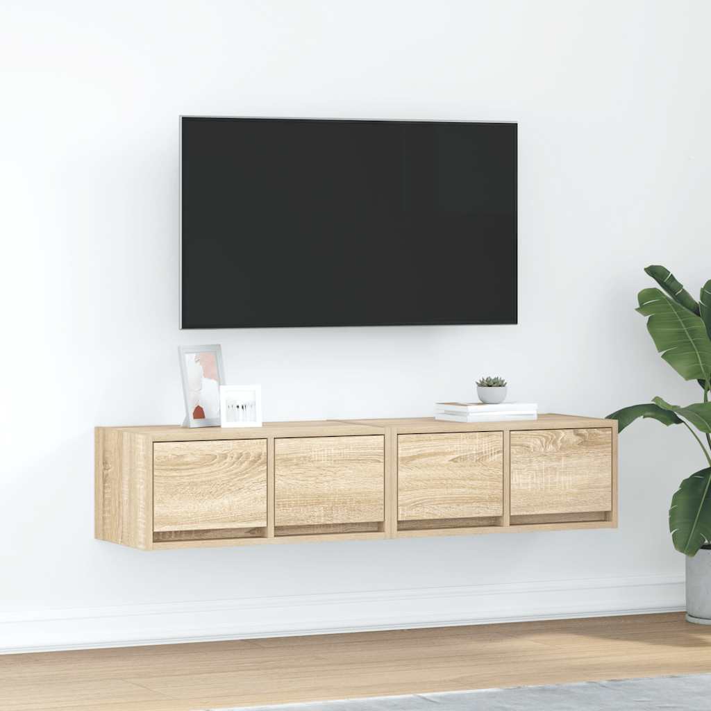 TV cabinets 2 pcs. Sonoma oak 60x31x25.5 cm wood material