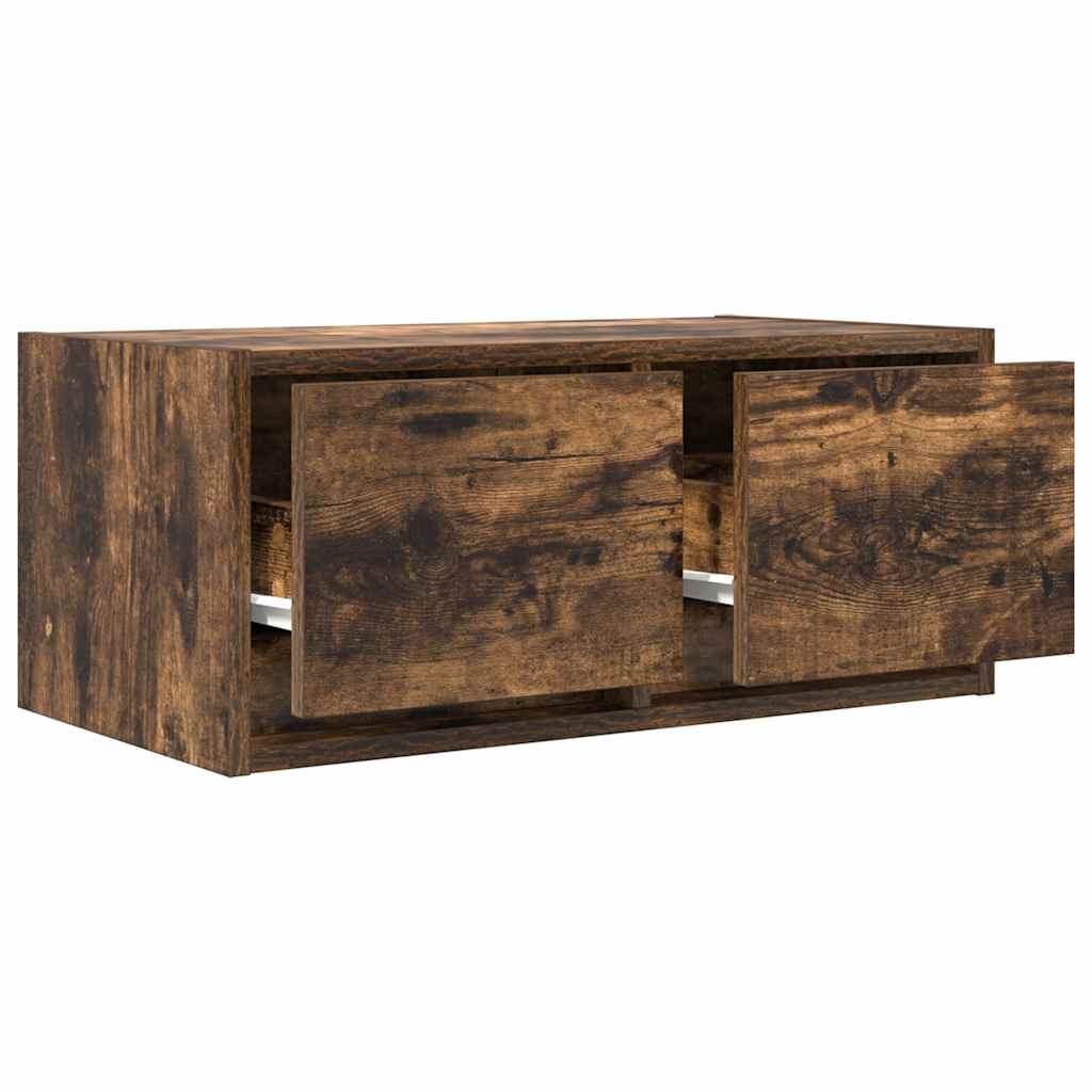 Meuble TV en chêne fumé 60x31x25,5 cm, matériau à base de bois