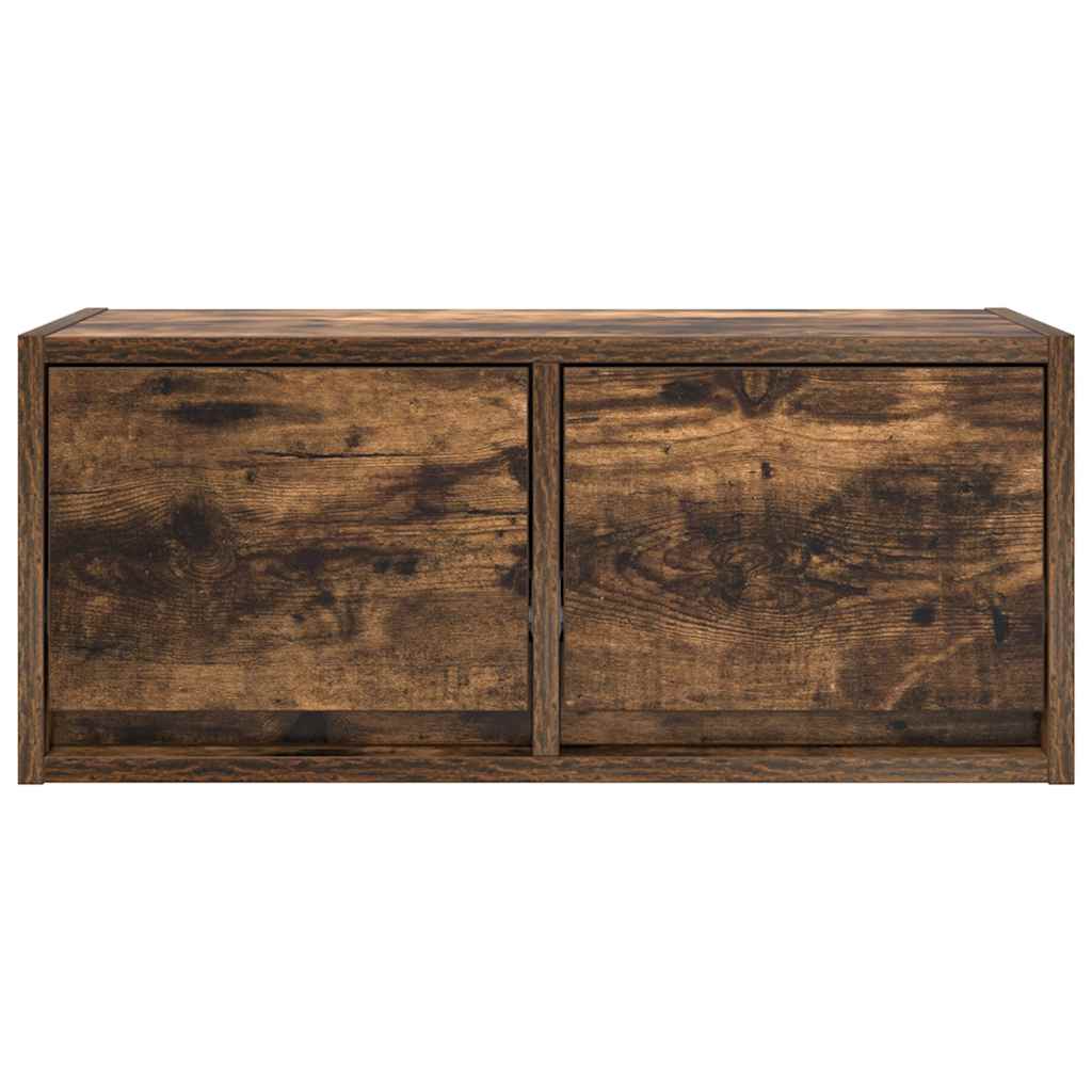 Meuble TV en chêne fumé 60x31x25,5 cm, matériau à base de bois