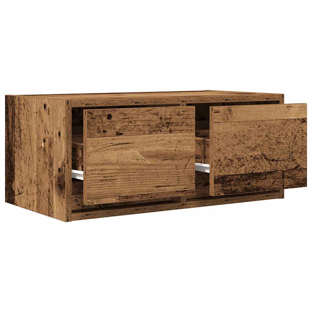 Meubles TV, lot de 2, aspect bois de récupération, 60 x 31 x 25,5 cm, matériau à base de bois