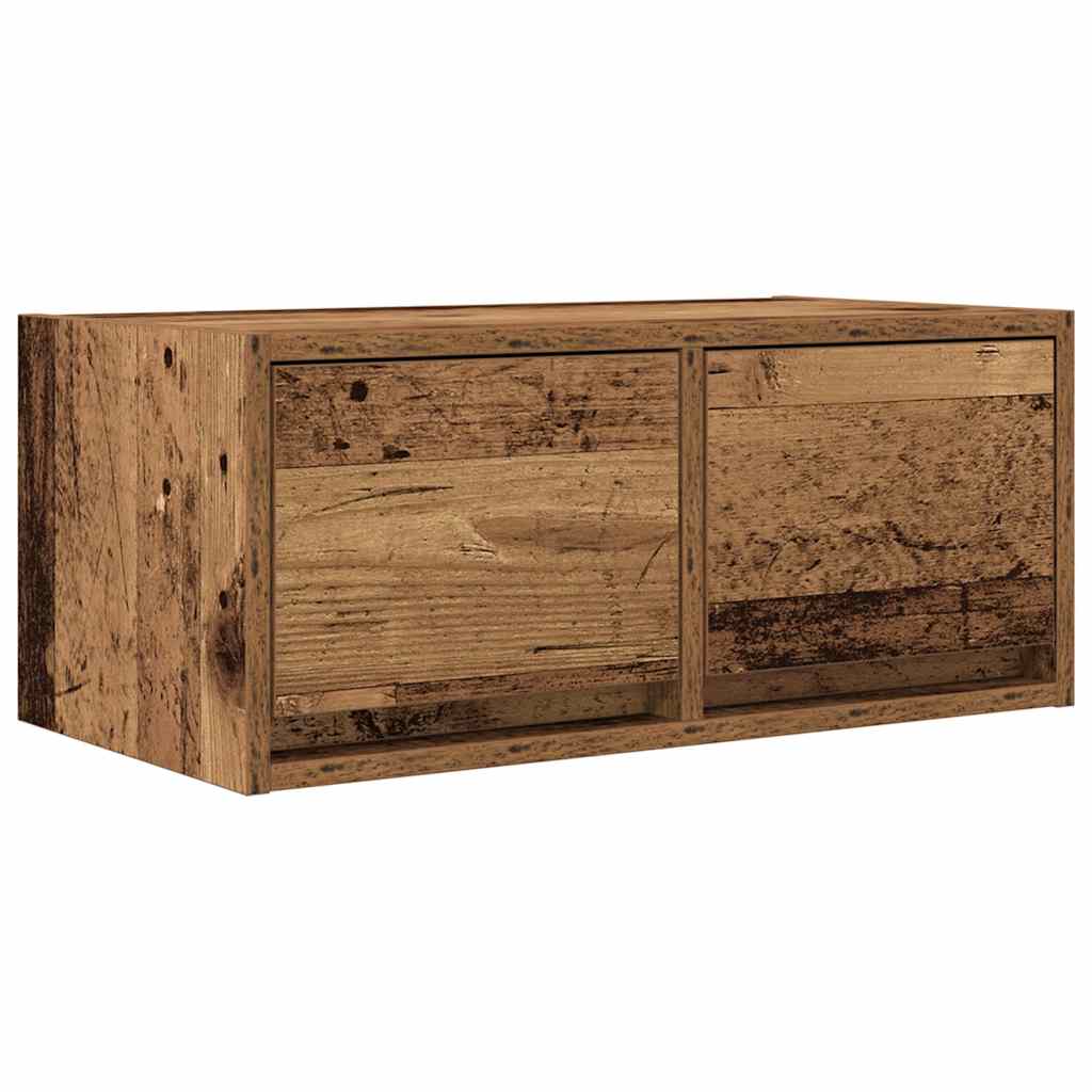 Meubles TV, lot de 2, aspect bois de récupération, 60 x 31 x 25,5 cm, matériau à base de bois