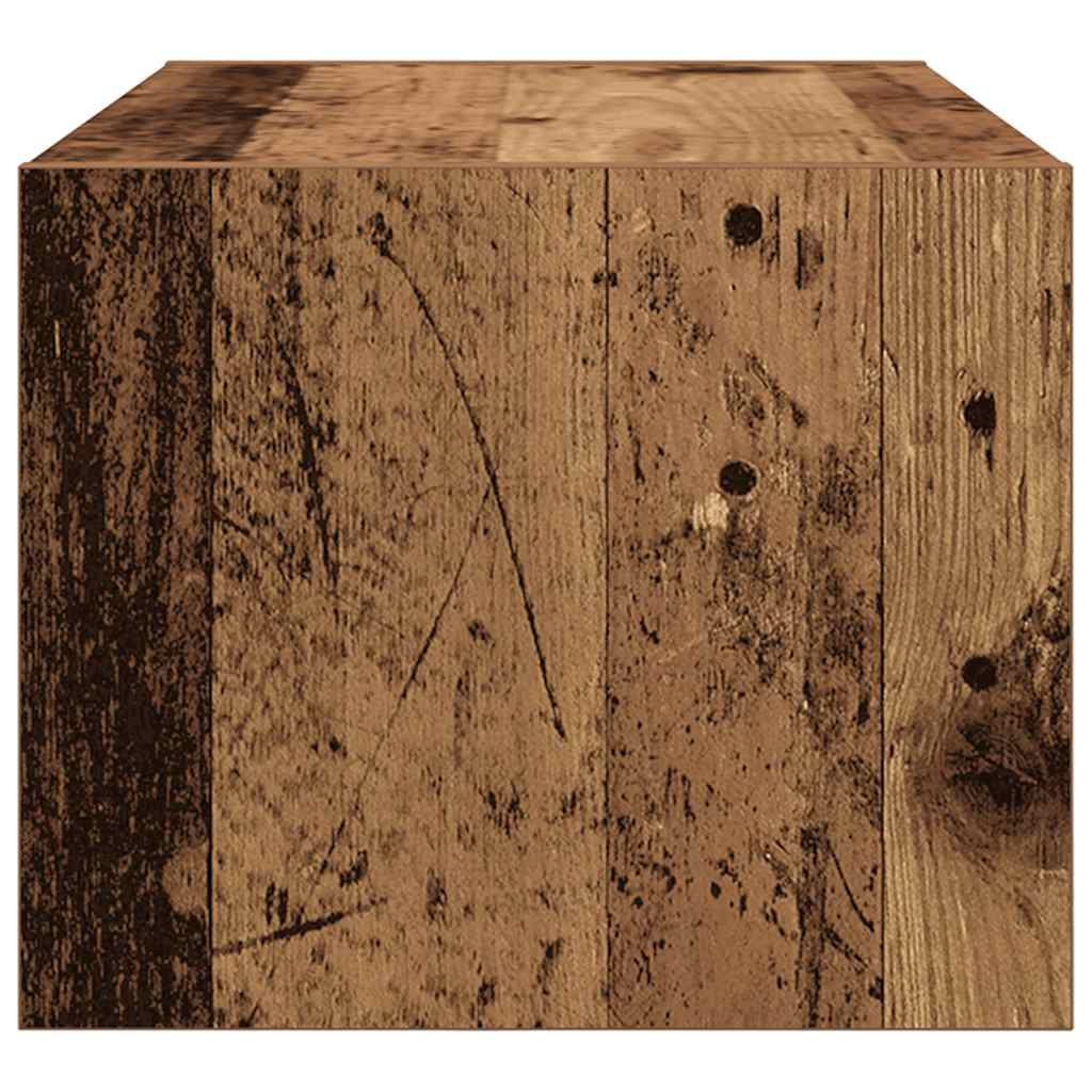 Meubles TV, lot de 2, aspect bois de récupération, 60 x 31 x 25,5 cm, matériau à base de bois