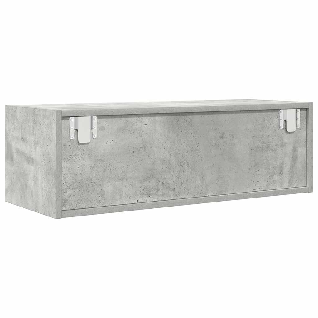 Meubles TV, lot de 2, gris béton, 80 x 31 x 25,5 cm, matériau à base de bois