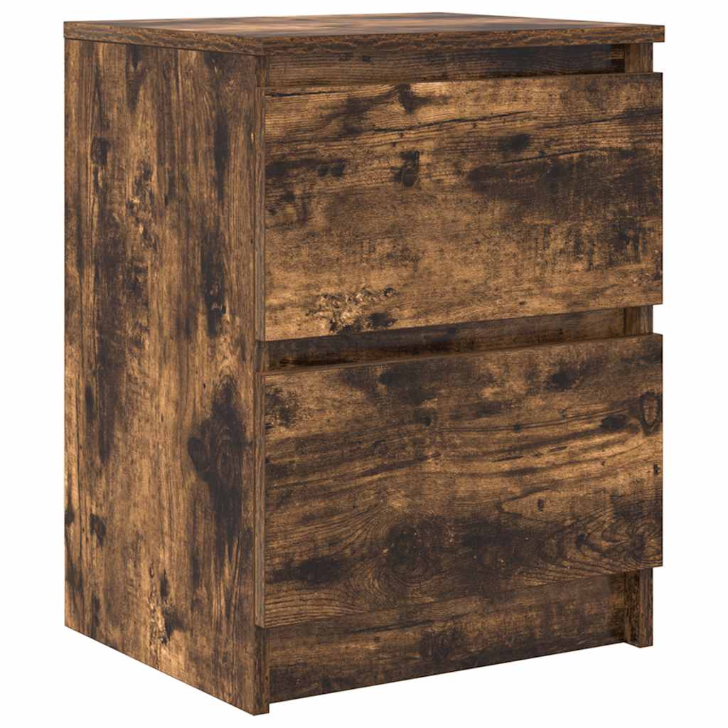 Meuble TV en chêne fumé 40x35x54 cm matériau à base de bois