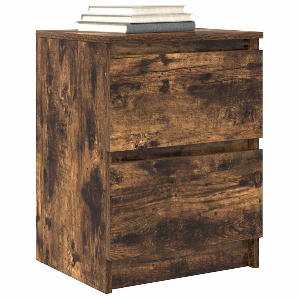 Meuble TV en chêne fumé 40x35x54 cm matériau à base de bois