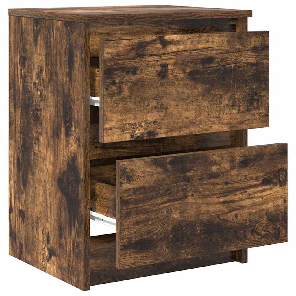 Meuble TV en chêne fumé 40x35x54 cm matériau à base de bois
