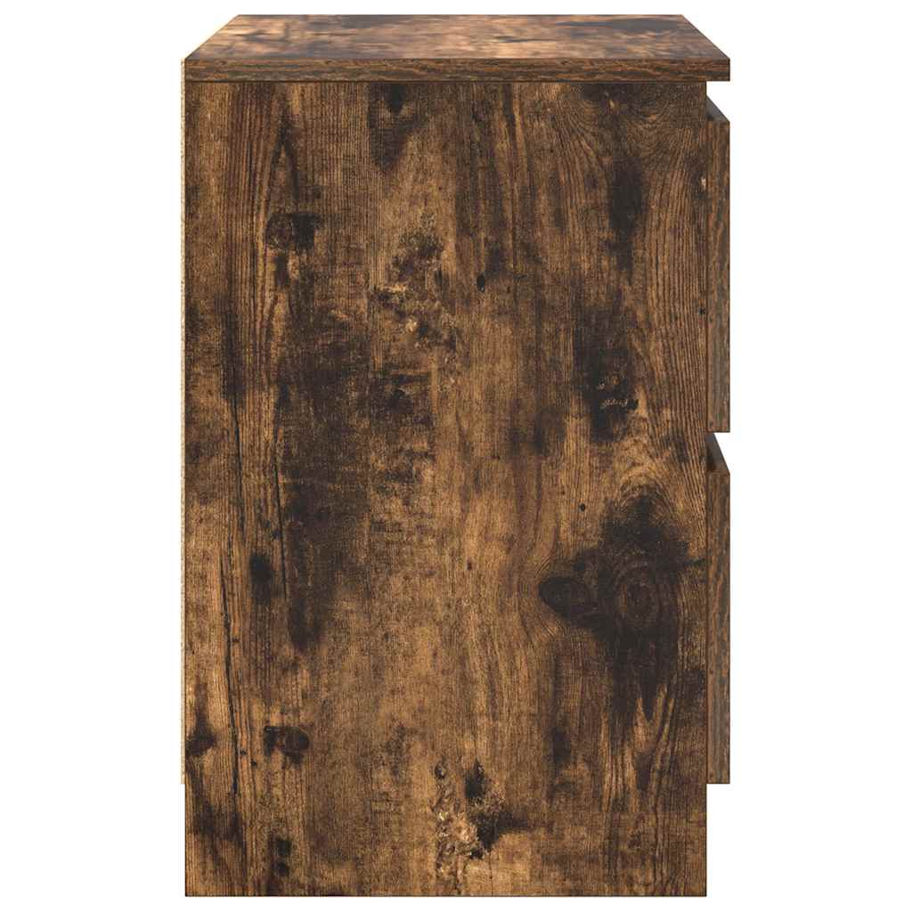 Meuble TV en chêne fumé 40x35x54 cm matériau à base de bois