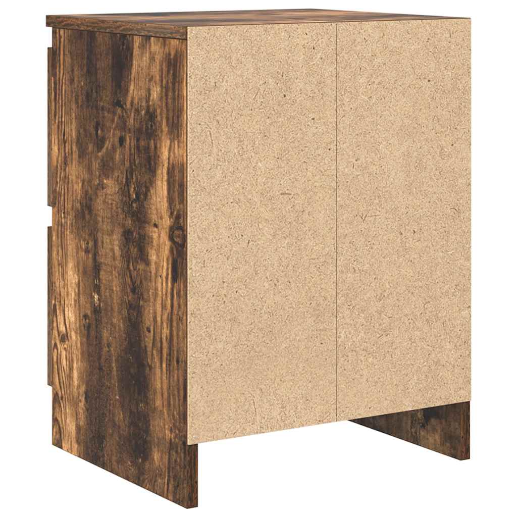 Meuble TV en chêne fumé 40x35x54 cm matériau à base de bois