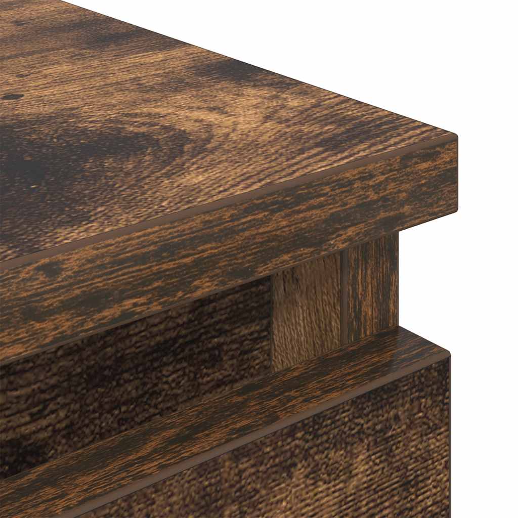Meuble TV en chêne fumé 40x35x54 cm matériau à base de bois