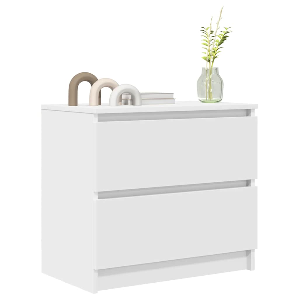 Meuble TV blanc 60x35x54 cm en matériau à base de bois