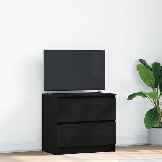 Meuble TV noir 60x35x54 cm en bois