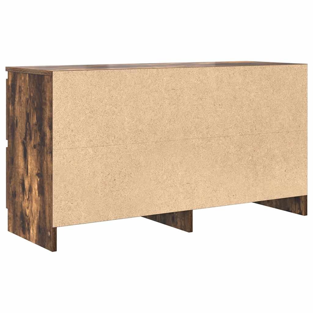 Meuble TV en chêne fumé 100x35x54 cm matériau à base de bois