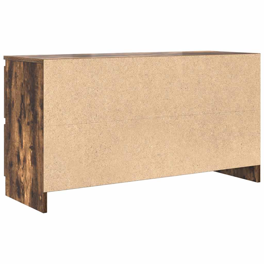 Meuble TV en chêne fumé 100x35x54 cm matériau à base de bois