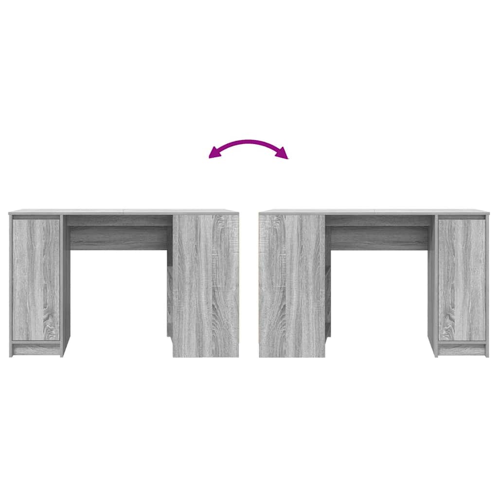 Bureau Gris Sonoma 120x42x76 cm en bois