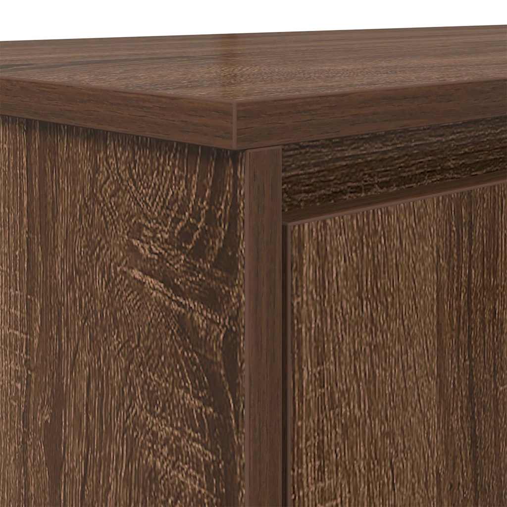 Bureau aspect chêne brun 120x42x76 cm matériau bois