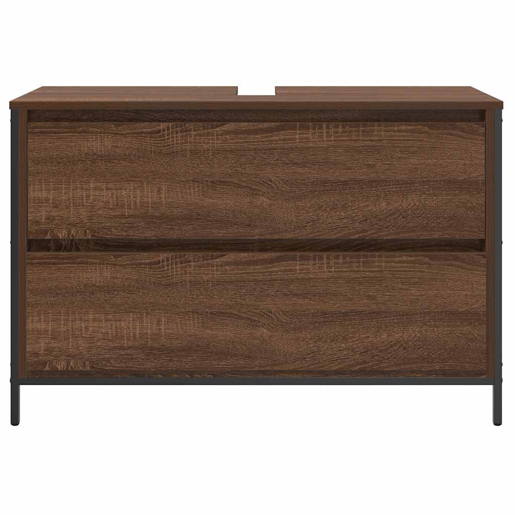 Vanity unit with drawers brown oak look