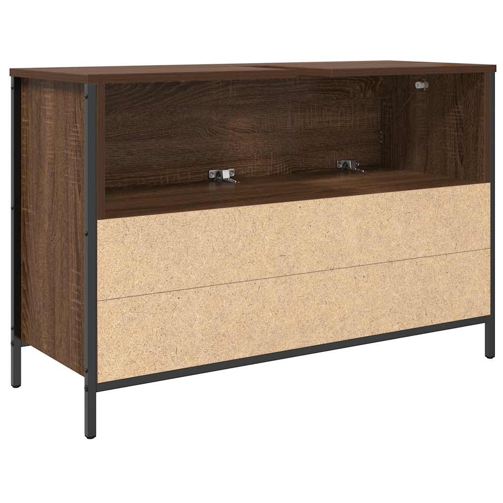 Vanity unit with drawers brown oak look