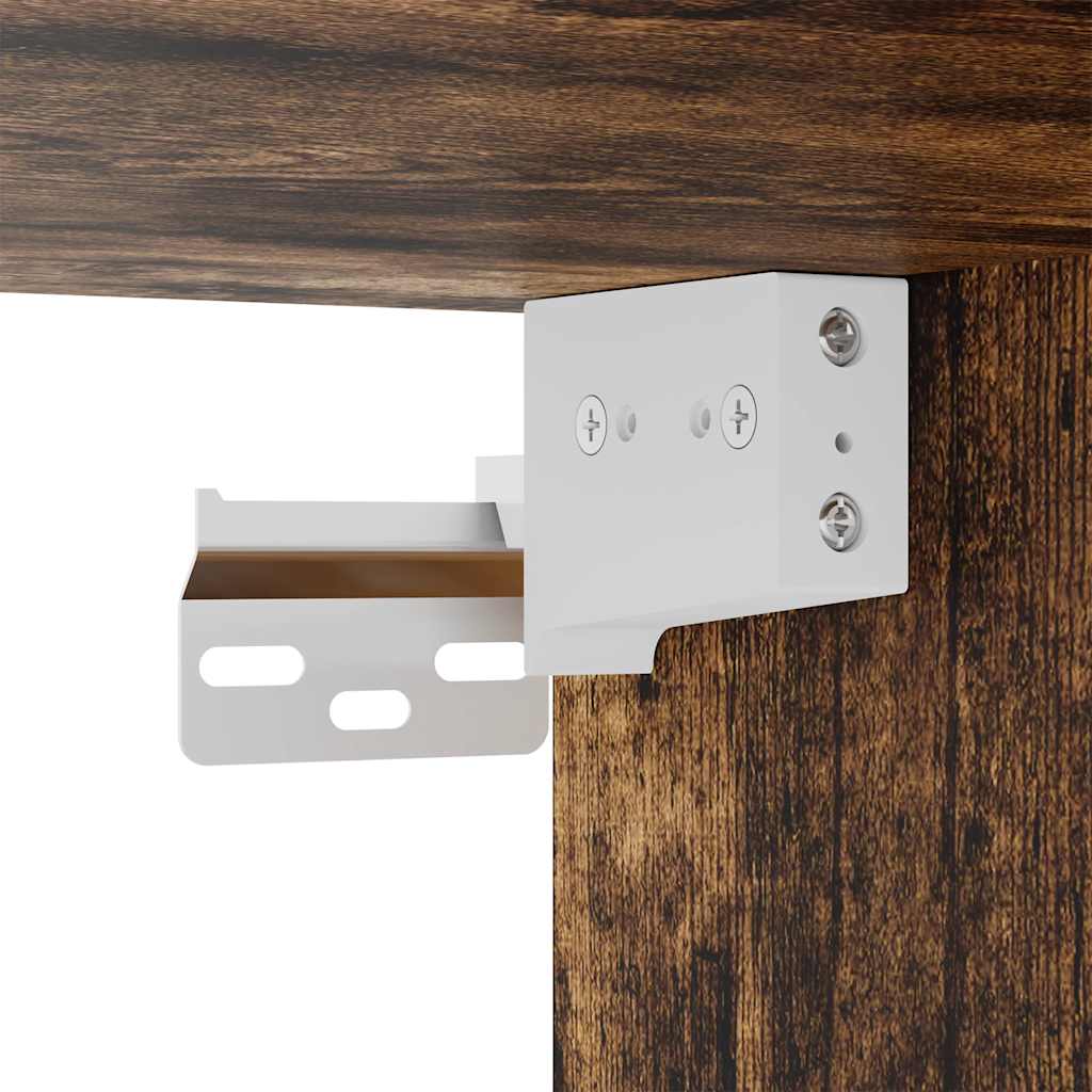 Bad-Wandschrank mit Spiegel Räuchereiche 60x21x60 cm