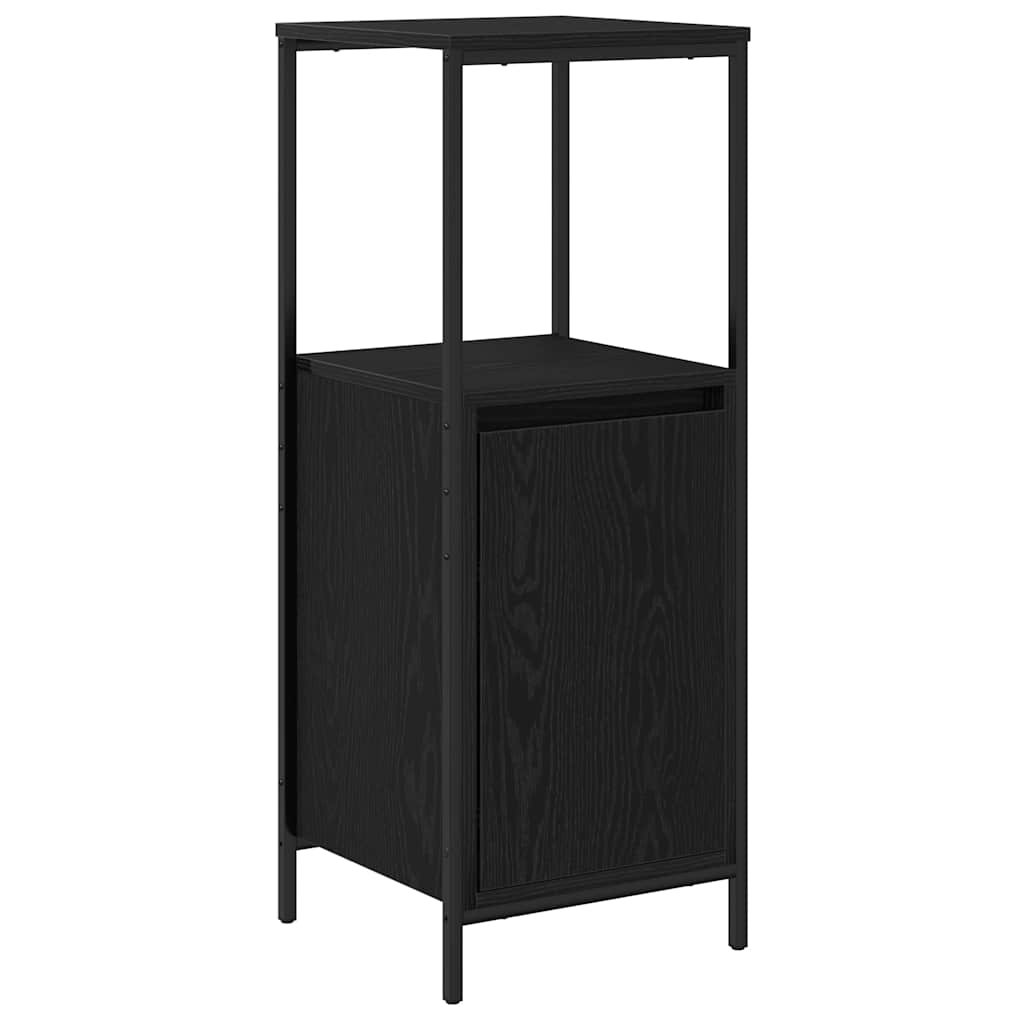 Badezimmermöbel Set mit Regal 5 pcs Schwarz 76,5 x 35 x 95 cm