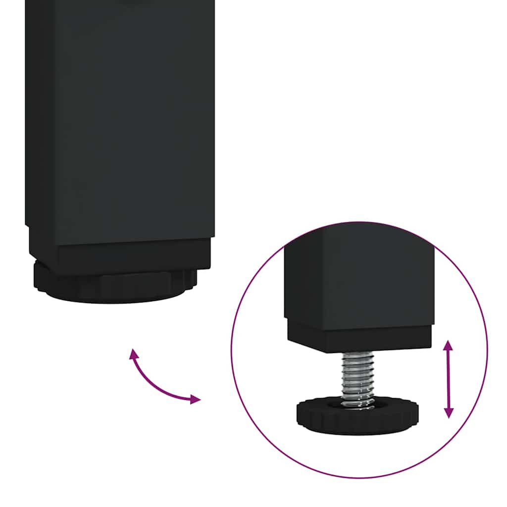 Badezimmermöbel Set mit Regal 2 pcs Grau Sonoma und Schwarz