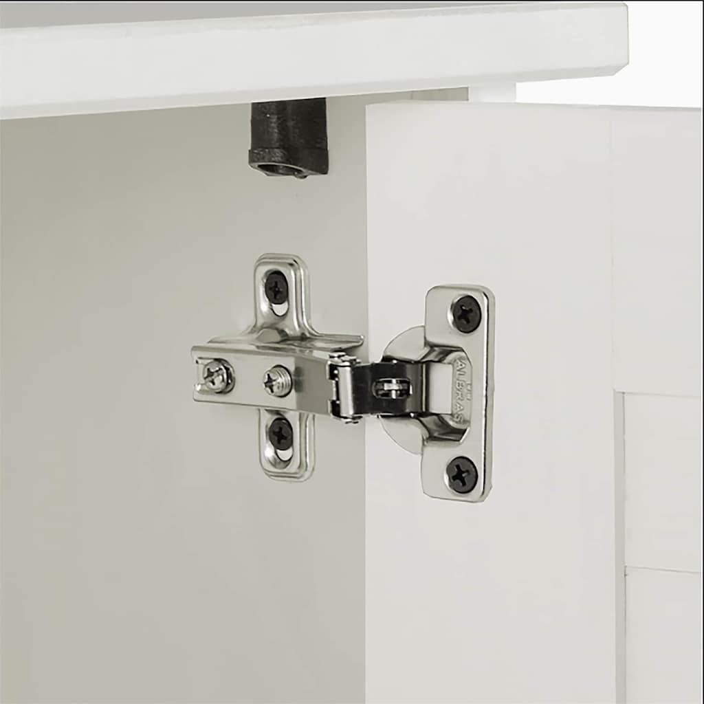 Badezimmermöbel Set mit Regal 2 pcs Antik Weiß 37 x 34 x 80 cm