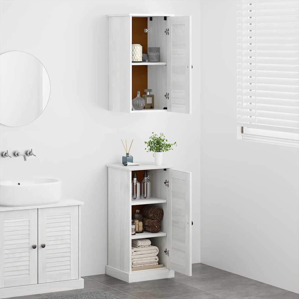 Badezimmermöbel Set mit Regal 2 pcs Antik Weiß 37 x 34 x 80 cm
