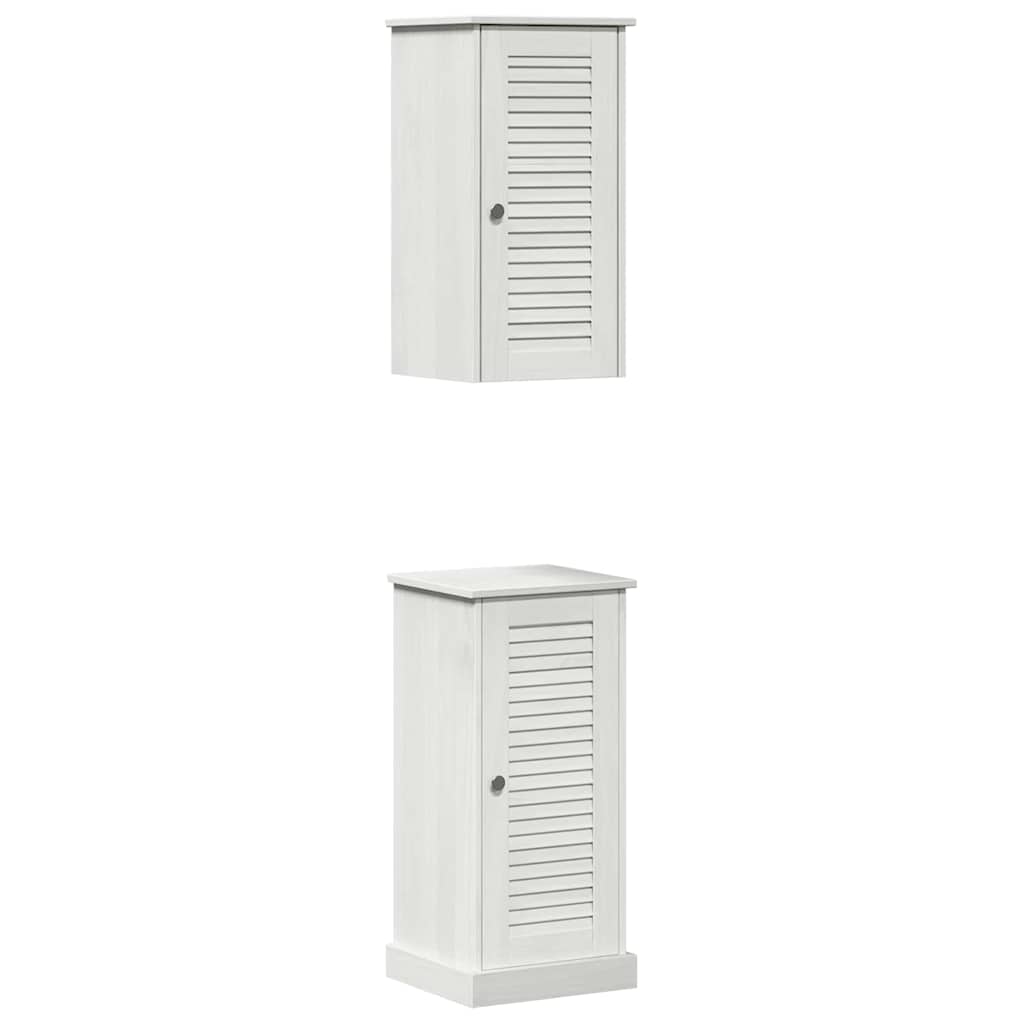 Badezimmermöbel Set mit Regal 2 pcs Antik Weiß 37 x 34 x 80 cm