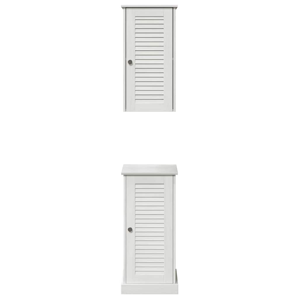 Badezimmermöbel Set mit Regal 2 pcs Antik Weiß 37 x 34 x 80 cm