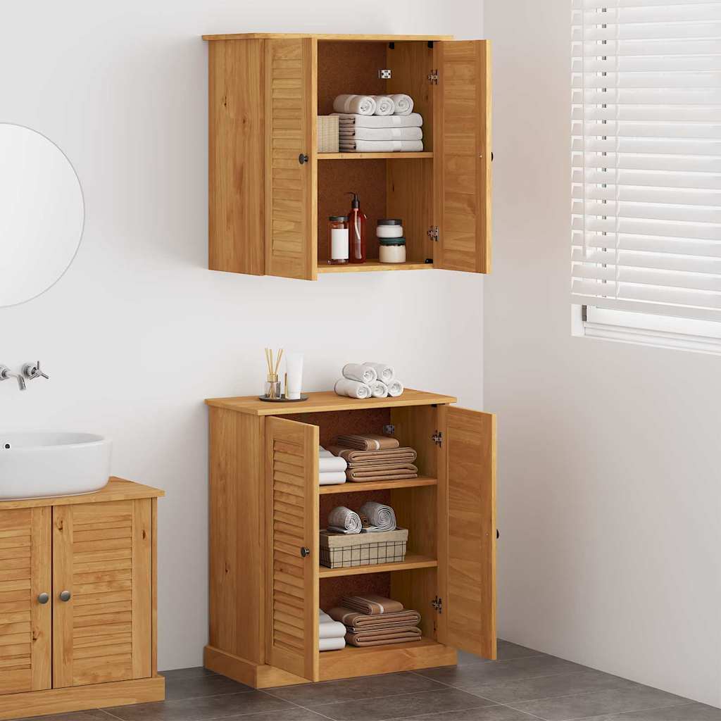 Badezimmermöbel Set mit Regal 2 pcs Braun 67,5 x 34 x 80 cm