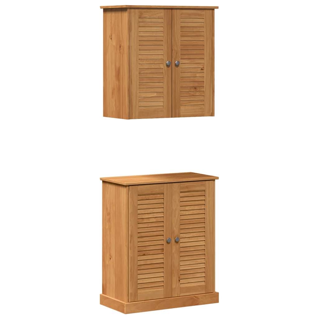 Badezimmermöbel Set mit Regal 2 pcs Braun 67,5 x 34 x 80 cm