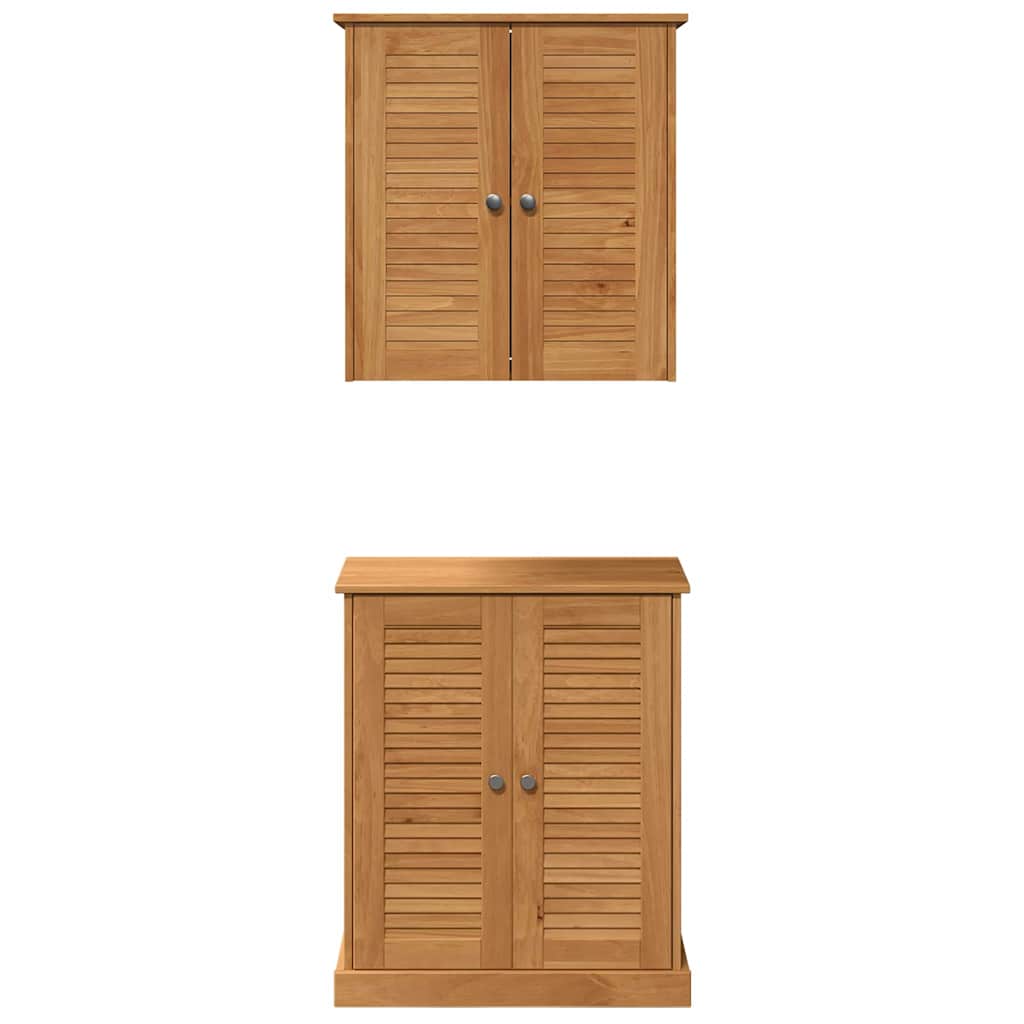 Badezimmermöbel Set mit Regal 2 pcs Braun 67,5 x 34 x 80 cm