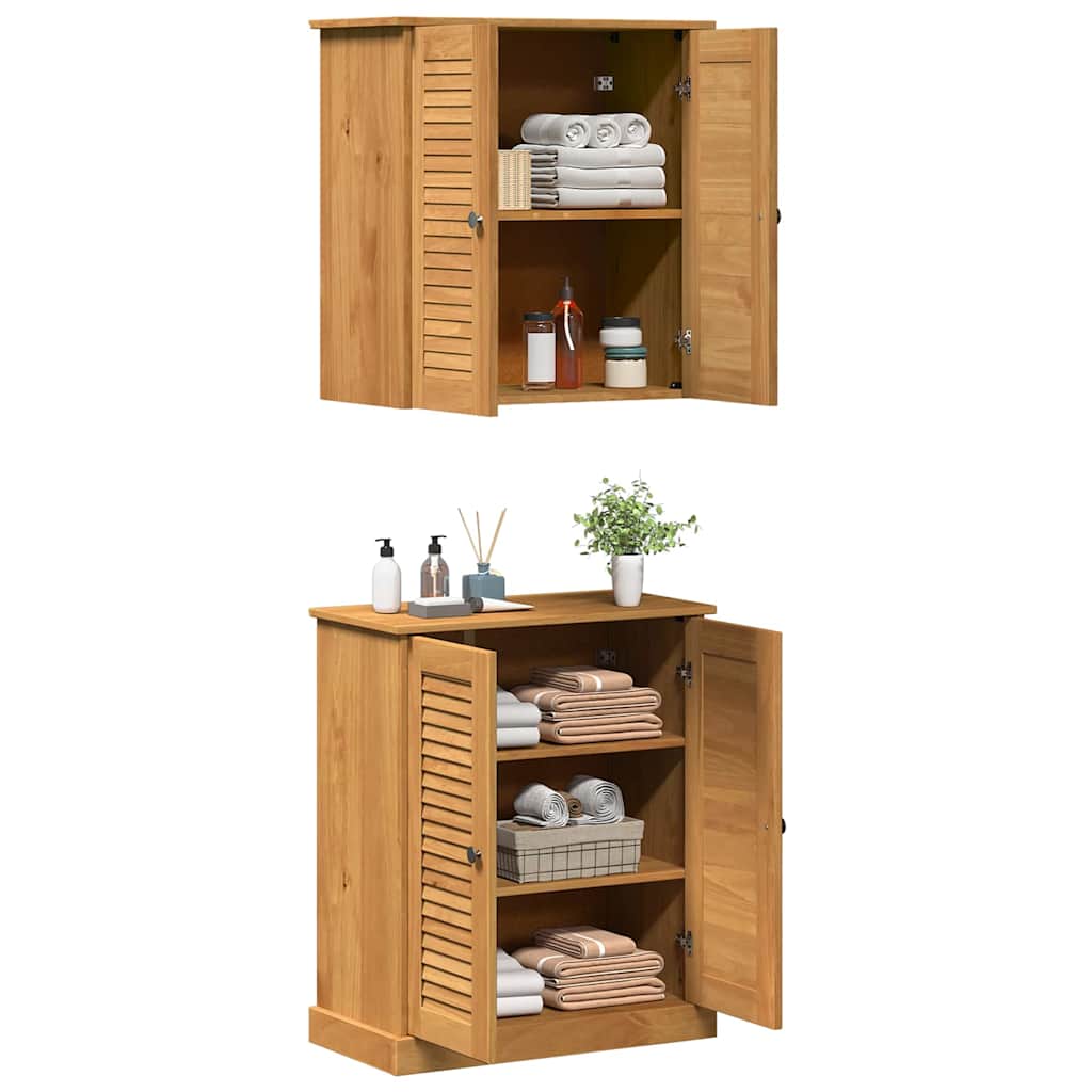 Badezimmermöbel Set mit Regal 2 pcs Braun 67,5 x 34 x 80 cm