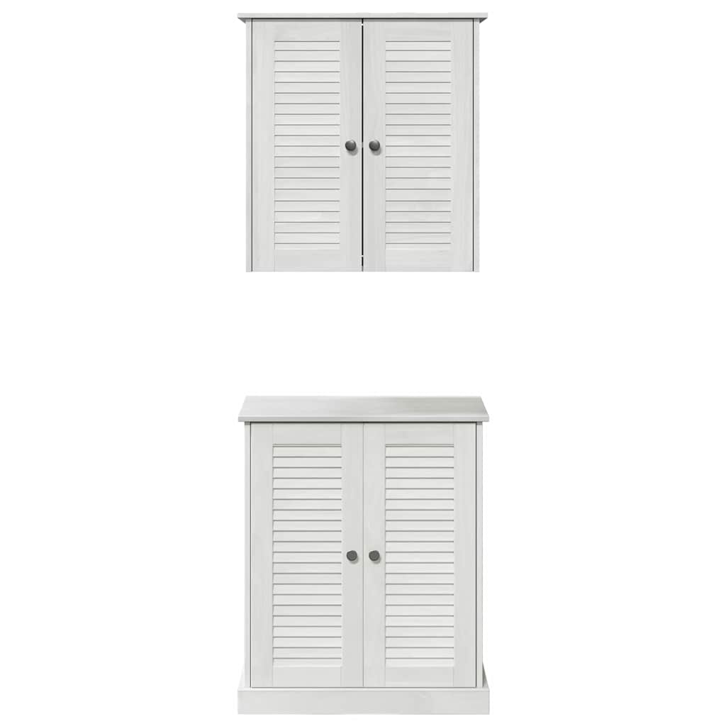 Badezimmermöbel Set mit Regal 2 pcs Braun 67,5 x 34 x 80 cm