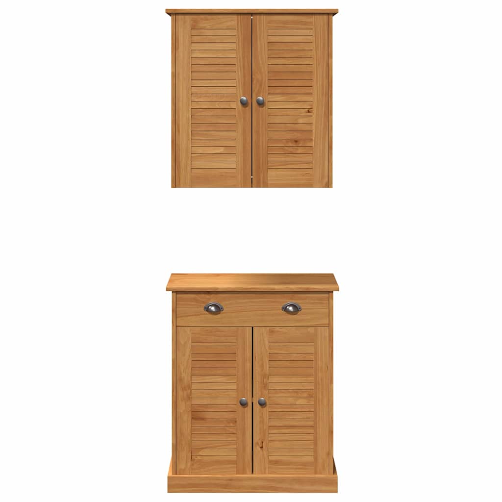 Badezimmermöbel Set mit Regal 2 pcs Braun 67,5 x 34 x 80 cm